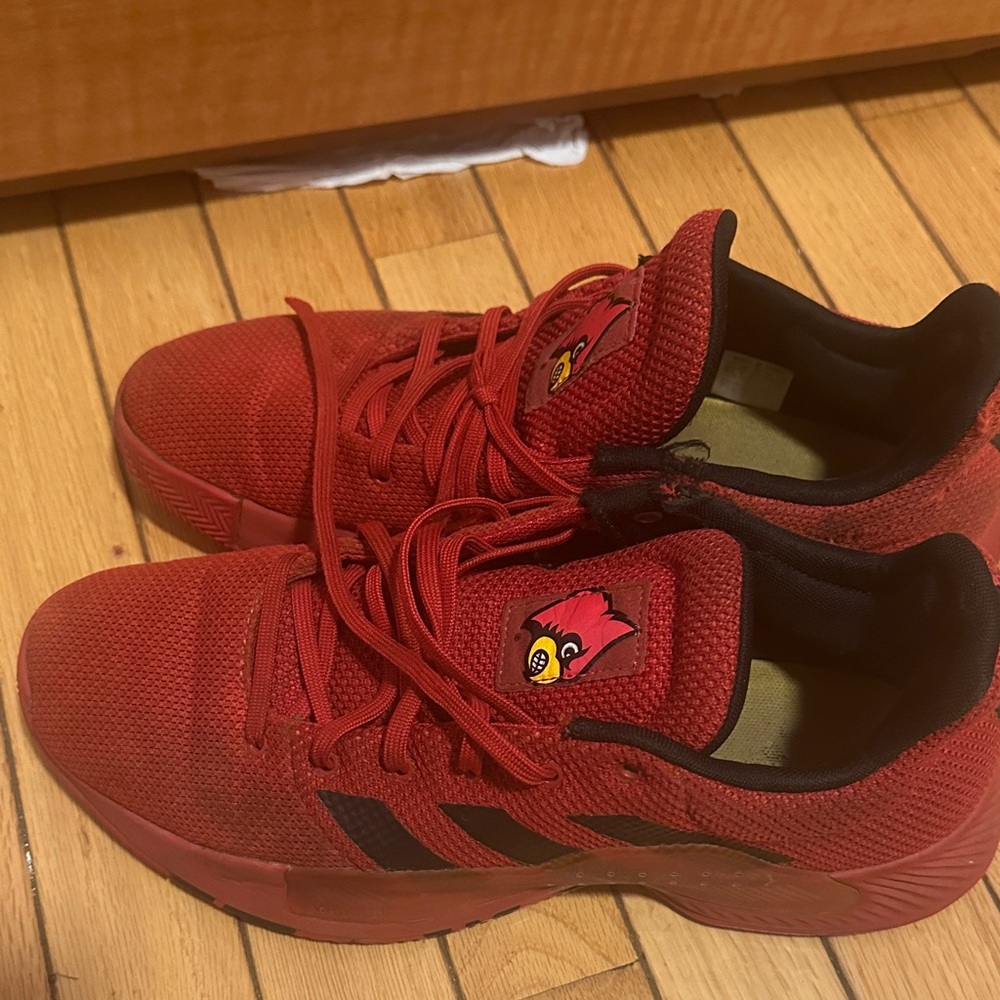 Adidas Red and Black Sports Sneakers
